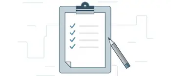 Checklist of tasks on clipboard illustration